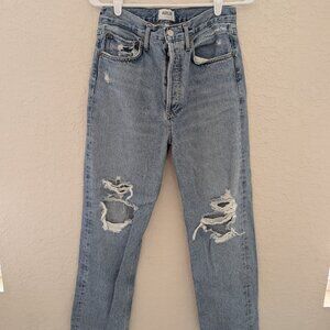 Agolde Distressed Straight Cut #57244 Style #A069C-1206 90s Size 26 Button Fly